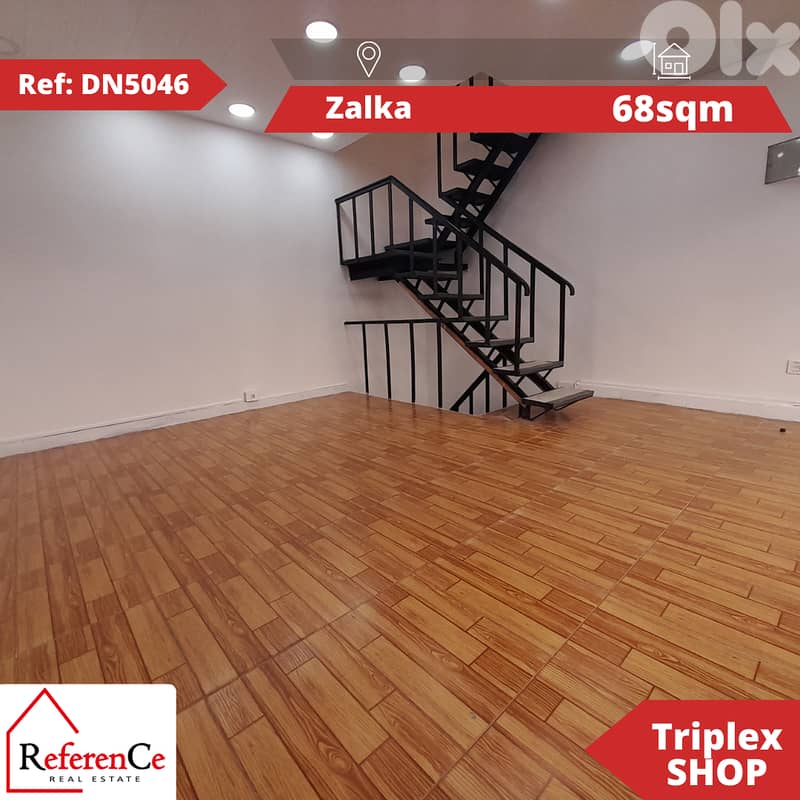 Triplex SHOP for sale in zalka محل تريبلكس رائع في الزلقا 0