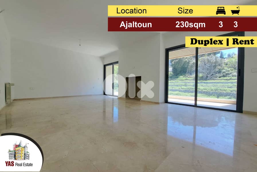 Ajaltoun 230m2 | Duplex | Brand New | Rent | Well Lighted | KH | 0
