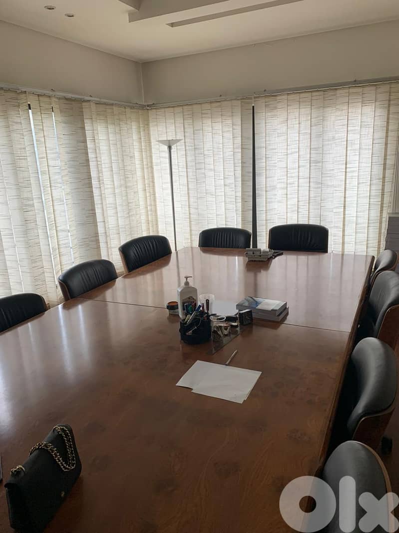 hazmieh fully furnished office 118m main road for rent Ref#6128 0