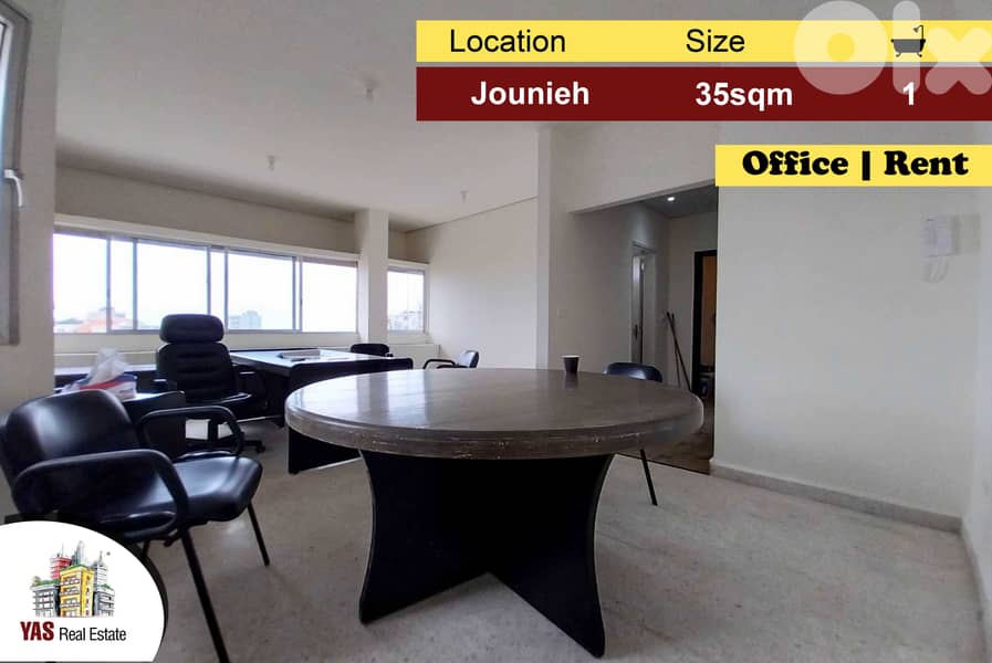 Jounieh 35m2 | Office for Rent | Partly Furnished | Renovated |ac IV | 0