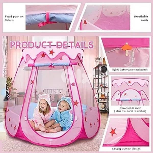 kids princess tent with balls 1