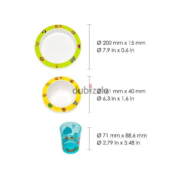 Original LEGO DUPLO 853920 Tableware plate, cup and bowl  LEGO DUPLO 3