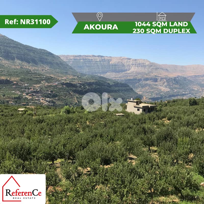 Hot Deal Land with Duplex in Akoura 0