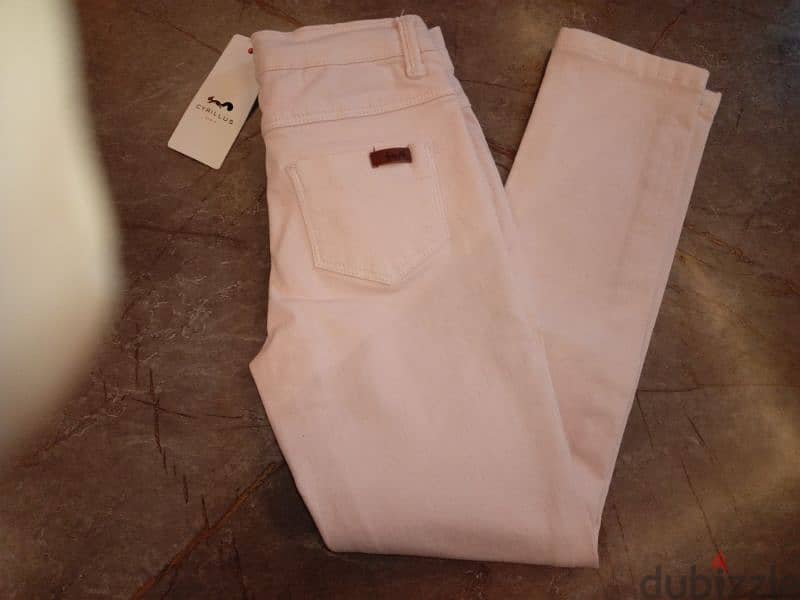 new crillus Paris jeans , bordeau et rose clair, 8 years 2