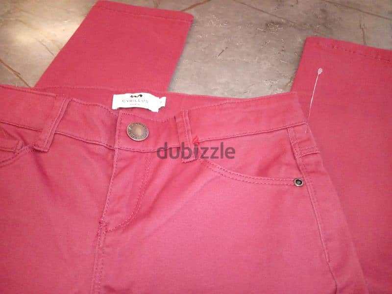 new crillus Paris jeans , bordeau et rose clair, 8 years 4