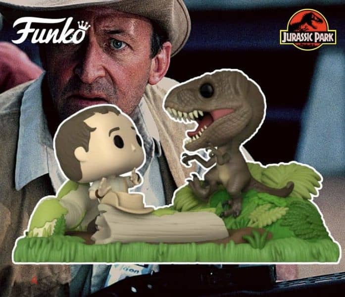 POP (Moment) Jurassic Park  Muldoon Raptor Hunt 1204 Original Funko 2