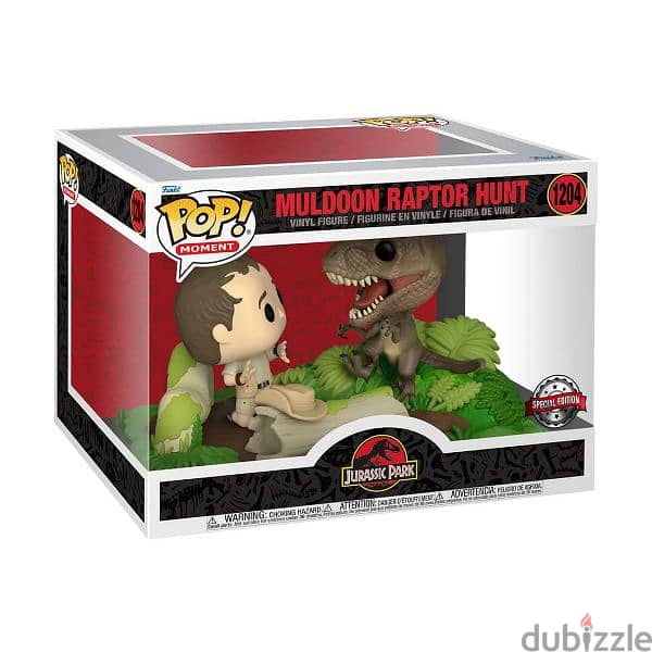 POP (Moment) Jurassic Park  Muldoon Raptor Hunt 1204 Original Funko 3