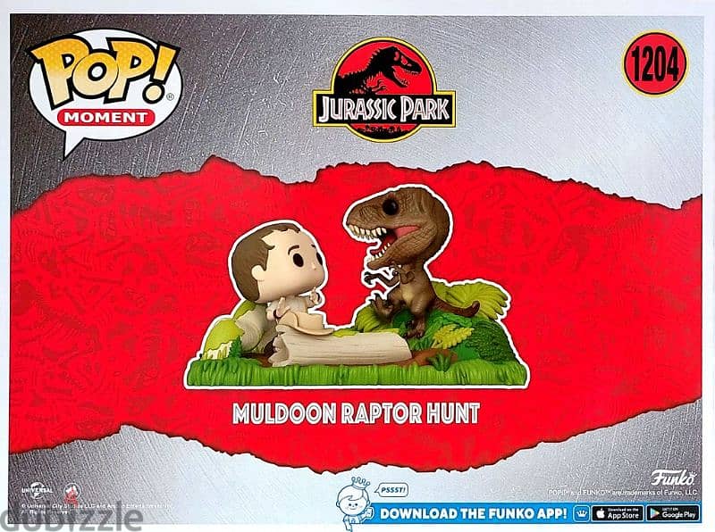 POP (Moment) Jurassic Park  Muldoon Raptor Hunt 1204 Original Funko 7