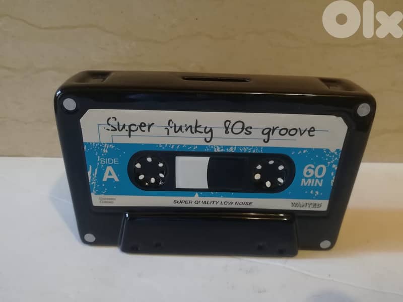 Ceramic retro style audio cassette money keeper 16*10cm 0