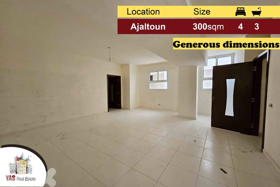 Ajaltoun 300m2 | 35m2 Terrace | Generous dimensions | Mountain View|TO 0