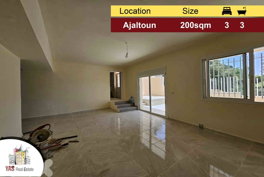 Ajaltoun 200m2 | 40m2 Terrace | New | Quiet Street | Catch | TO | 0