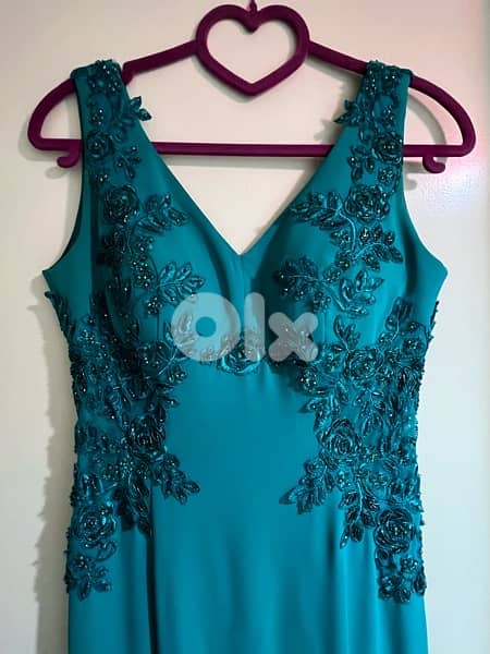 Green dress, size 38-40, worn once 1