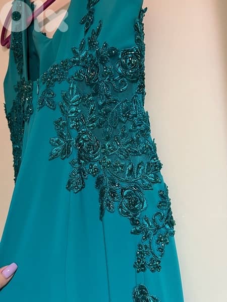 Green dress, size 38-40, worn once 3