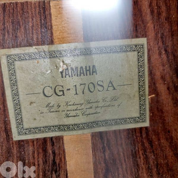 Yamaha CG170SA Electro Classical Guitar For Sale 1980s 7