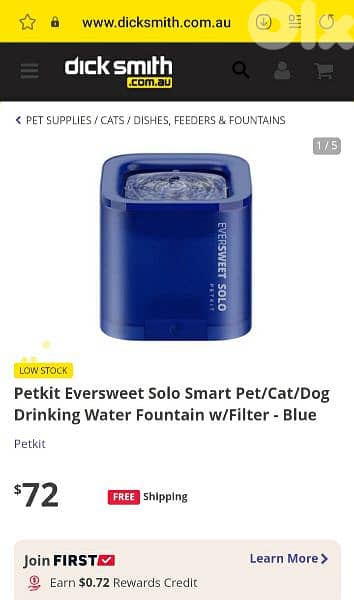 Eversweet Solo. smart pet drinking fountain/4$ delivery 5