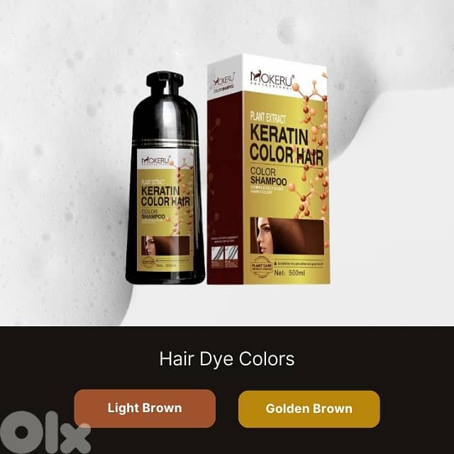 Mokeru Keratin Hair Dye Shampoo, White Hair Color Dye, 500ml 3