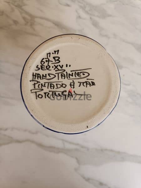 A ceramic hand painted candle holder 3