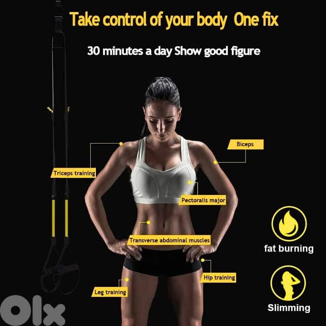 Suspension Trainer Straps, Fitness Sling with Door Anchor and Bag 6