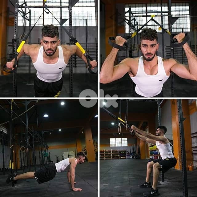 Suspension Trainer Straps, Fitness Sling with Door Anchor and Bag 7