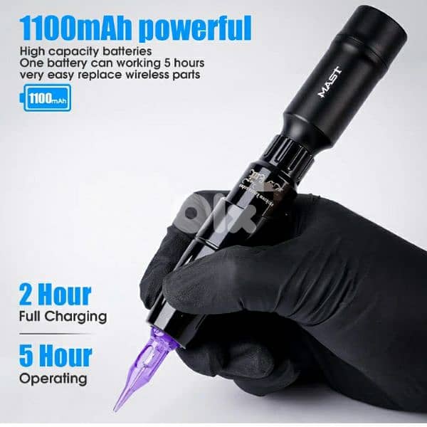 MAST MAGI Rotary TATTOO Pen + Wireless Battery,RCA Connect/4$ delivery 12