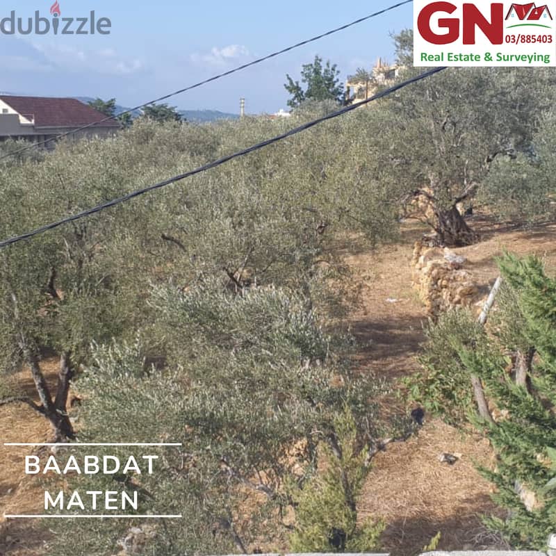 1190 sqm Land For Sale In Baabdat-Metn ارض في بعبدات-المتن 1