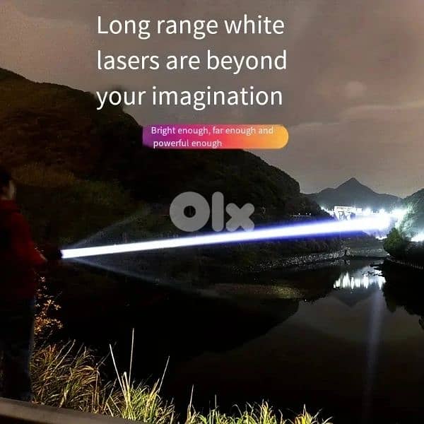 30000W LED Flashlights Zoom Waterproof 10KM Aluminum Torch 10000mAh 1