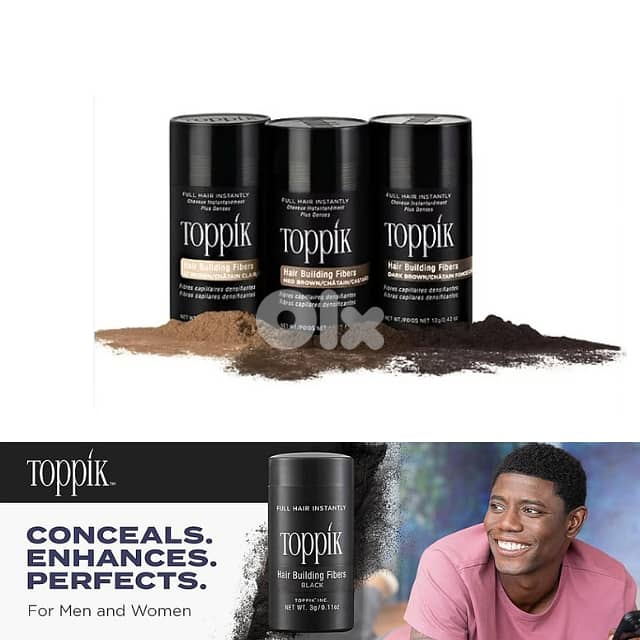 Toppik Hair Building Fibers Powder, Receding Hairline Filler Spray 1