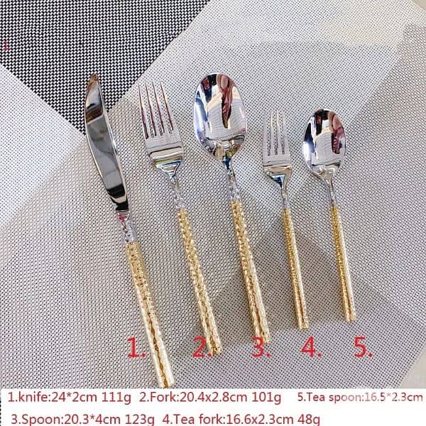 Luxury Stainless Steel Cutleries cutlery ss304 knife / spoon / fork 9