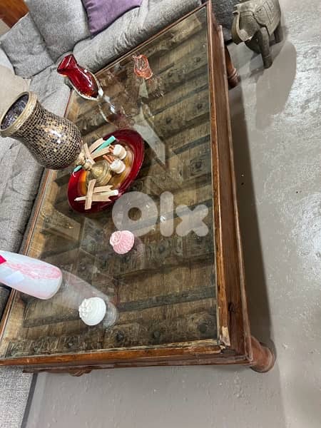 solid wood teak old door table 1