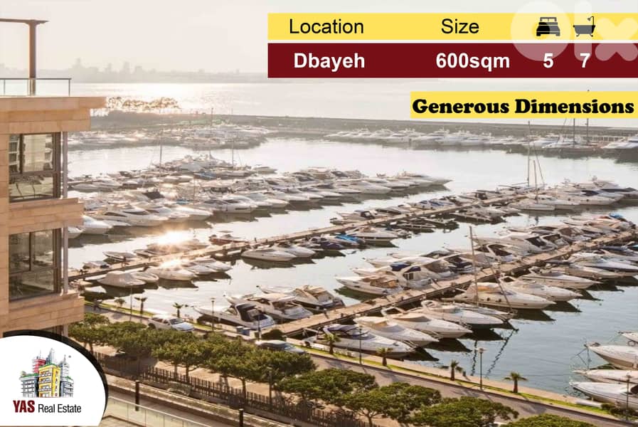 Dbayeh/Waterfront 600m2 | 400m2 Terrace | Pool | Marina View | MJ | 0