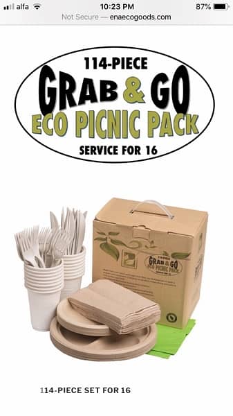 Didposable Biodegradable tableware and cutlery for picnic 2