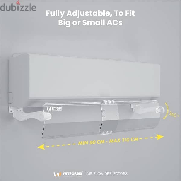 unviersal AC deflector موجه تكيف متعدد الأطوال 4