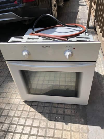 France Hob white 60CM + France Oven 60CM Gas white like new