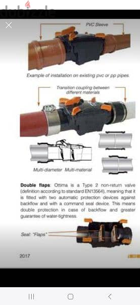 Redi-Italy non return valve with one or double flaps 110& 160mm 1