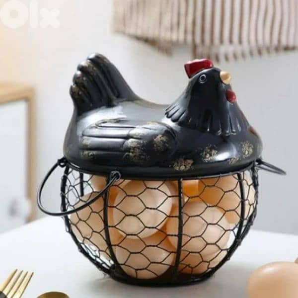 stunning chicken eggs steel basket 0