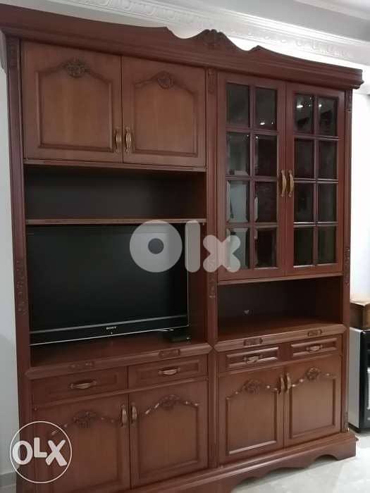 مكتبة و خزانة لغرفة الجلوس مع التلفزيون library 0