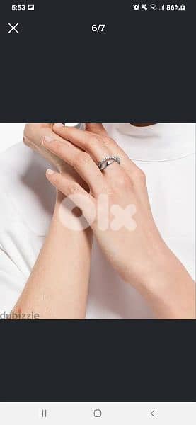 double aĺliance ring size 18.19 original swarovski 2