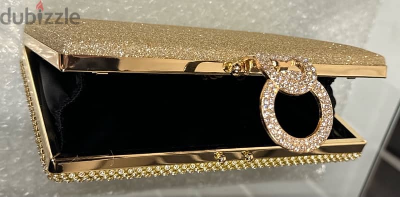 handbag, showlder bag, gold color 3