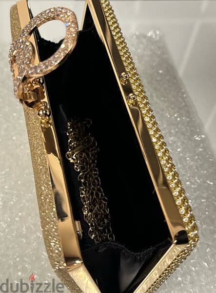 handbag, showlder bag, gold color 5