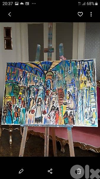 رسم زيتي على القماش يدويه 0