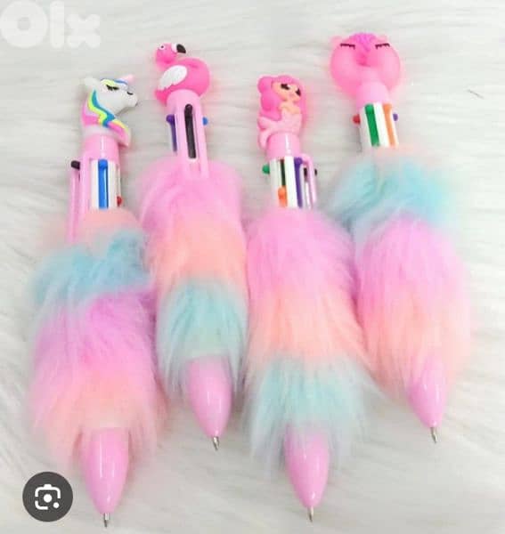 fluffy rainbow pen 2