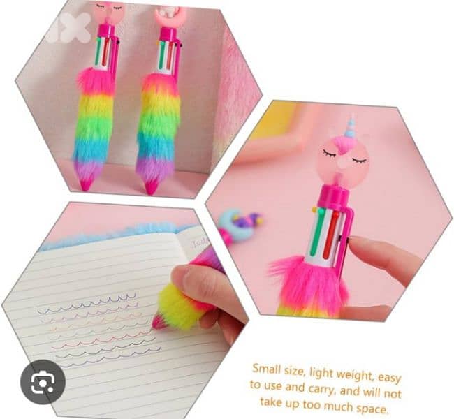 fluffy rainbow pen 3