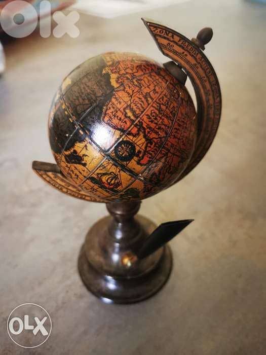 vintage wooden globe 1