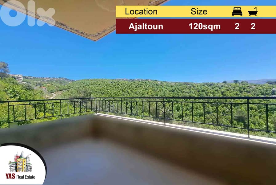 Ajaltoun 120m2 | Panoramic View | New | Modern | DA | 0