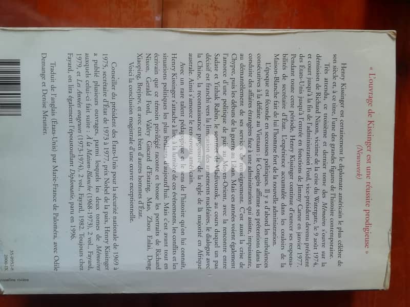 "les annees de renouveau" livre par Henry Kissinger 3