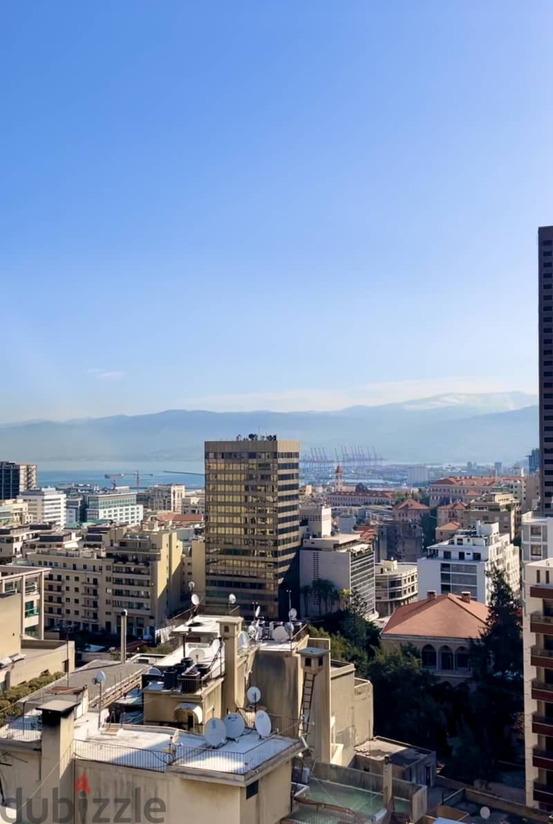 Sea View Spacious 3BD Apartment in Heart of Beirut for Rent 0