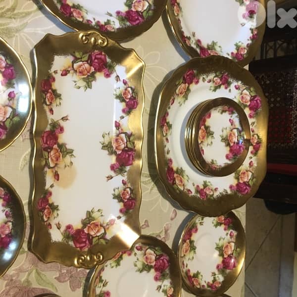 tea ,coffee & dessert طقم بورسلين شاي (١٢) وقهوة (٦)وص. ضيافة 1