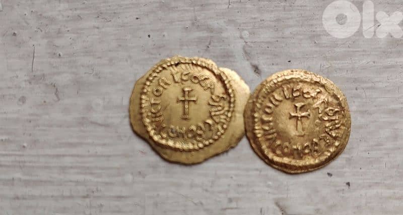 Set of Two Eastern Roman Gold Tremissis Emperor Focus 601 AD 0