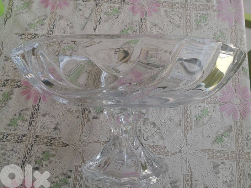 crystal stainless steel carafe tray bowl made in italy poland Czech 2