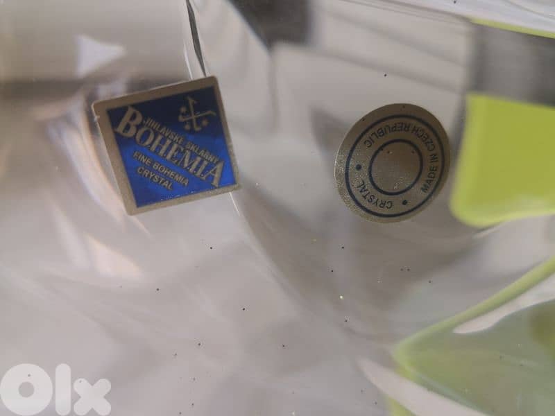 crystal stainless steel carafe tray bowl made in italy poland Czech 6